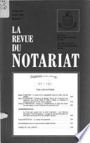 La Revue du notariat