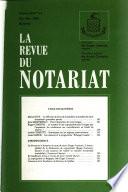 La Revue du notariat