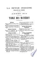 La revue indigène