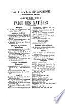 La Revue indigène