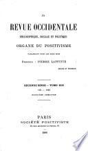La Revue occidentale philosophique, sociale et politique