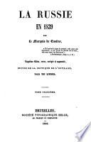 La Russie en 1839 par le marquis de Custine