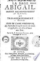 La sage abigail mariée malheureusement à Nabal et très heureusement à David