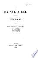 La Sainte Bible, Ancien Testament