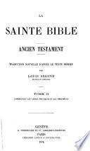 La Sainte Bible, Ancien Testament