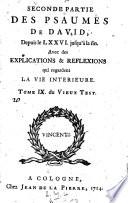 La Sainte Bible Avec des Explications & Reflexions qui regadent La Vie Interieure