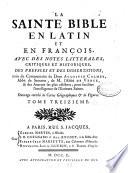 La Sainte Bible En Latin Et En François