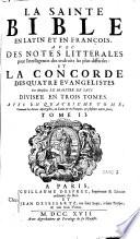 La sainte bible en latin et en francois