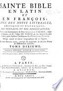 La Sainte Bible en latin et en françois