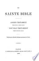 La sainte Bible