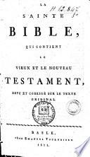 La Sainte Bible
