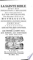 La Sainte Bible