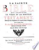 La sainte bible qui contient le vieux et le nouveau testament