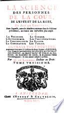La Science Des Personnes De La Cour, De L'Epée Et De La Robe