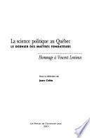 La science politique au Québec