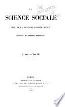 La Science sociale suivant la méthode d'observation