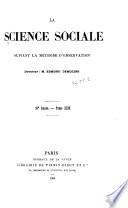 La Science sociale suivant la méthode d'observation