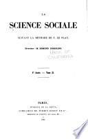 La Science sociale, suivant la methode d'observation