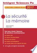 La sécurité, la mémoire - Concours commun des IEP 2017