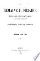 La Semaine judiciaire