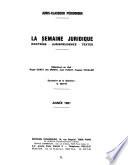 La semaine juridique