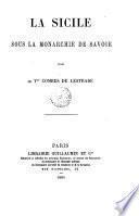 La sicile sous la monarchie de Savoie