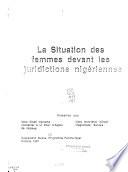 La situation des femmes devant les juridictions nigériennes