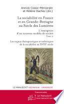 La sociabilité en France et en Grande-Bretagne au siècle des Lumières