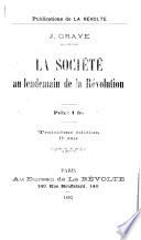 La société au lendemain de la révolution