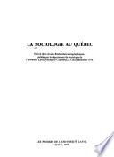 La Sociologie Au Québec