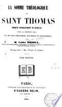 La somme théologique de saint Thomas d'Aquin