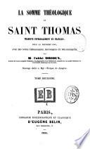 La Somme théologique de Saint Thomas