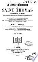 La Somme théologique de Saint Thomas