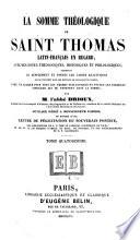 La somme théologique de Saint Thomas