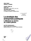 La stratégie des entreprises publiques