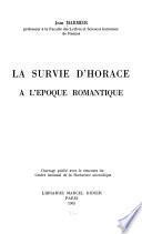 La survie d'Horace à l'époque romantique