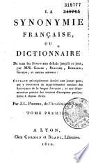 La synonymie française,