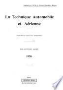 La Technique automobile et aérienne