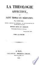 La Theologie Affective ou S. Thomas en Meditation