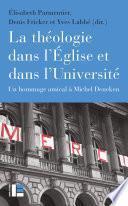 La théologie dans l'Église et dans l'Université