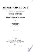 La théorie platonicienne des idées et des nombres d'après Aristote