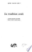 La tradition orale
