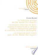 La Traduction grecque des Res Gestae Diui Augusti