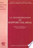 La Transformation du rapport salarial