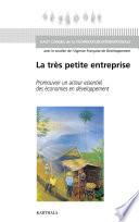 La très petite entreprise. Promouvoir un acteur essentiel des économies en développement