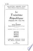 La troisième république, (4 septembre 1870-3 août 1914)