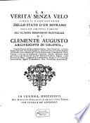 La Verità senza velo circa il buon governo dello stato d'un Sourano
