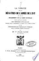 La vérité sur les désastres de l'armée de l'est