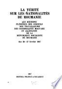 La vérité sur les nationalités de Roumanie