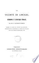 La vicomté de Limoges, géographie et statistique féodales